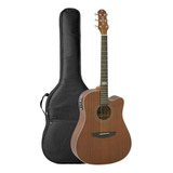 Kit Violão Elétrico Strinberg Sd200c Folk Mogno Com Capa