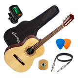 Kit Violão Giannini Ntr1 Nylon Elétrico Capa Acessórios