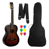 Kit Violão Mini Strinberg Fs3c Tbs Nylon Capa Alça Palhet