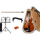 Kit Violino 3 4 Ou 4 4 Completo Com Estante E Espaleira