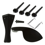 Kit Violino 4 4 Ébano Coração C Pino Colar Preto Dominante