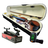 Kit Violino Barth Old 4/4 C/ Case+ Espaleira+ Afinador Cr