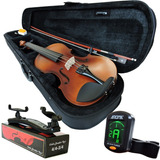 Kit Violino Barth Old 4 4 C case Bk Espaleira Afinador Br