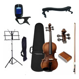 Kit Violino Vogga 4 4 Com Estante Espaleira Afinador