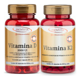 Kit Vitamina D 2000 Ui 60 Caps   Vitamina K2 Mk7 60 Caps