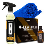 Kit Vitrificador Banco Couro V leather Limpa Couro Vonixx