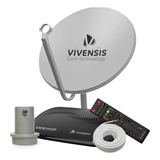 Kit Vivensis Receptor Digital Vx10 Antena 60cm Lnbf Ku Cabo