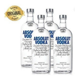 Kit Vodka Absolut Original 750ml   4 Unidades