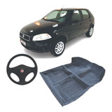 Kit Volante Carpete Grafite Fiat Palio Siena 2008 A 2010