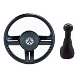 Kit Volante Gol G4 Rallye Preto Bola De Câmbio Coifa Marcha