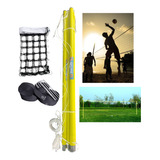 Kit Vôlei Completo Rede Poste Faixa De Marcação Beach Lazer