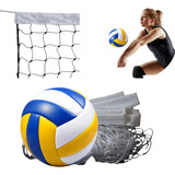 Kit Volei Lazer Bola Volei Rede 5 Metros Piscina Praia