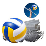 Kit Volei Lazer Bola Volei Rede 9 Metros Quadra Praia