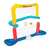 Kit Vôlei Piscina Mais Futebol Polo Aquático Inflável
