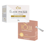 Kit Volia Alongamento Gel Pink Hard Fibra De Vidro