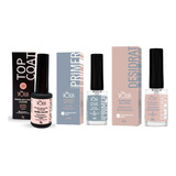 Kit Volia Preparadores Top Coat Primer Desidrat 10ml