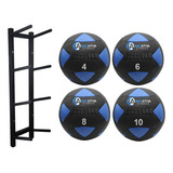 Kit Wall Ball E Suporte Com 4kg 6kg 8kg E 10kg