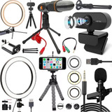 Kit Webcam Luz Microfone