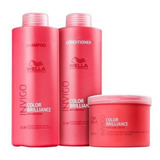 Kit Wella Color Brilliance Shampoo Condicionador Máscara