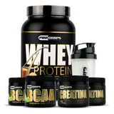 Kit Whey Beta 4 Protein 900g 2 Bcaa 2 Creatina Shaker