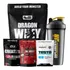 Kit Whey Protein + Bcaa 3k No2 + Testo + Creatina + Coq Sabor Cookies & Cream