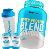 Kit Whey Protein Blend 2kg Bcaa Creatina Shaker