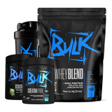 Kit Whey Protein Isolado Creatina Pré Treino Shaker