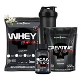 Kit Whey Protein Turbo Creatina Bcaa Kit Black Skull