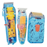 Kit Wmark 3 Maquinas Corte acabamento shaver Ng 602 Cor Azul celeste 110v 220v