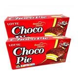 Kit X2 Alfajor De Chocolate Coreano Chocopie 168g Lotte