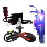 Kit Xenon Moto H4 2 8000k Completo Com Reator Slim E Lamp 