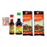 Kit Yakissoba 2 Macarrão Shoyo Óleo Gergelim Hondashi