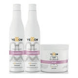 Kit Yellow Liss Therapy Máscara Condicionador Shampoo