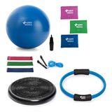 Kit Yoga Pilates C 11 Itens Bola Thera Band Disco E Anel