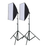 Kit Youtuber 2 Softbox 50 X 70 E27 Luz 2 Tripe 2 Metros Nf