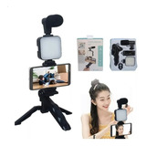 Kit Youtuber Vlog Blogger Para Celular Câmera Microfone tripé