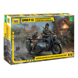 Kit Zvezda German Motor W Sidecard And Crew R 12 1 35 3607