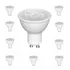 Kit10 Lampada Led Dicroica Mr16 Gu10 6w - 7w Inmetro Cor Da Luz 2700k Luz Quente ( Tom Amarelado ) Voltagem 110v/220v (bivolt)