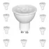Kit10 Lampada Led Dicroica Mr16 Gu10 6w - 7w Inmetro Cor Da Luz 3000k Luz Quente Tom Amarelado 110v/220v (bivolt)
