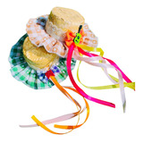 Kit12 Presilha Chapéu Acessório Caipira Festa Junina Arraiá