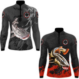 Kit2 Camisa Camiseta Blusa De Pesca Com Proteção Solar Uv50 