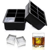 Kit2 Forma Silicone 6 Gelo Cubo Grande Negroni Bpa free