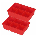 Kit2 Forma Silicone 6 Gelo Cubo