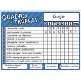 Kit2 Painel Magnético Quadro Tarefas Super Nanny Menino Azul