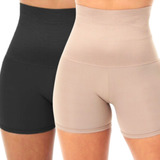 Kit2 Shorts Cinta Modeladora Seca Barriga Alta Compressão