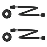 Kit2pcs engate Flexível Pvc 40cm Preto Fosco Mxf 1 2 Censi