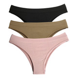 Kit3 Calcinhas Tanga Microfibra