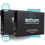 Kit3 Conversor Midia Fibra