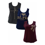 Kit3 Regatas Plus Size