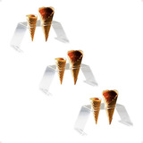 Kit3 Suporte Café Casquinha Sorvete Cascão Pizza Cone Temaki
